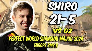 Spirit sh1ro (21/5) vs G2 (Mirage) @ Perfect World Shanghai Major 2024 Europe RMR B | CS2 POV