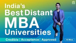 Top 11 Credible Distant MBA Universities in India || MBA distant education in India