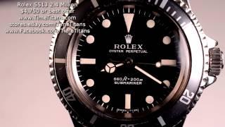 Rolex Submariner 5513 2.4 Million Feet First Faded Bezel Caliber 1530