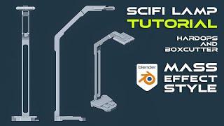 SciFi Lamp - Mass Effect style - Blender tutorial for HardOPS and Boxcutter