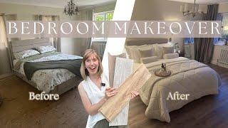 MASTER BEDROOM MAKEOVER  The Easiest DIY Flooring Ever | Before & After Transformation