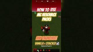 HOW TO RESOURCE PACKS ON ANY MINECRAFT LAUNCHER (vanilla and cracked mc) TUTORIAL #shorts #minecraft