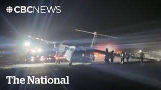 Air Canada flight makes a fiery landing in Halifax