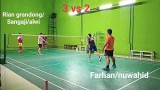 LATIHAN MELAWAN 3 JAWARA TARKAM  NURWAHID/FARHAN VS RIAN GRANDONG/SANGAJI/ALWI