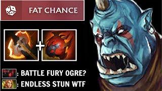 NEW FAT CHANCE First Item Battle Fury Ogre Magi Carry Max Speed +280 STR Non-Stop Stun WTF Dota 2