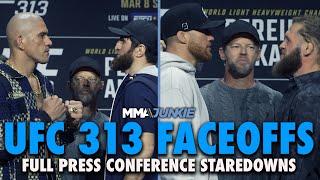 UFC 313 Full Press Conference Faceoffs: Alex Pereira vs. Magomed Ankalaev First Staredown