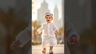 Adorable Baby Models Traditional Kuwaiti Fashion #baby #cute #ai