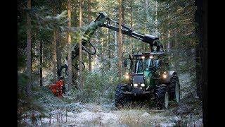 Вальтра трактор Лесные работы Valtra Forest Tractor Лесхоз