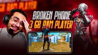 Broken Phone Fastest 3 GB RAM Player | Low End Device ️+ Phone Check  | Free Fire India 