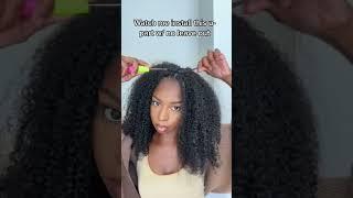 #shorts Wig?No leave out No lace Real part! Hergivenhair V part wig I No leave out method.