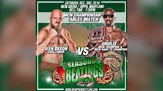 Ken Dixon vs Drolix MCW Heavyweight Title Tables Match