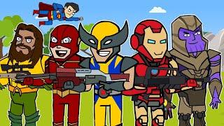 The Squad: Super Hero Compilation | Fortnite Animation