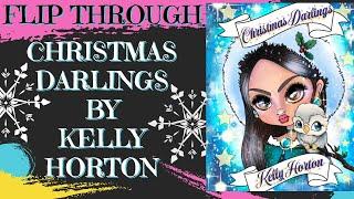 CHRISTMAS DARLINGS BY KELLY HORTON Flip Through & Review | Adult colouring book flip through