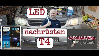 Jetzt wird´s HELL! LED im VW T4 nachrüsten - Philips Ultinon Pro6000 Boost mit  Xperion 6100 Bonnet