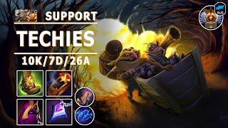 Techies Support | 7.31 | Rework Techies Pos 4 Play | Dota 2 Immortal Gameplay