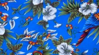 Hawaiihemd "Hawaiian Parrots (blue)"