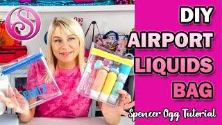 Airport Liquids bag  Clear vinyl pouch tutorial. Toiletry Bag