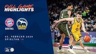 FC Bayern München Basketball vs. ALBA BERLIN - Full Game Highlights - Spieltag 19, 2024/25