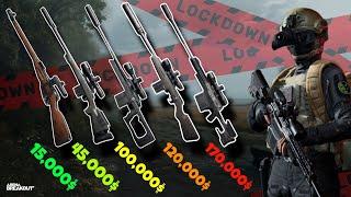 Playing with 5 Bolt-Action Rifles which start from 15k MOSIN TO 170k AX50 | Arena Breakout