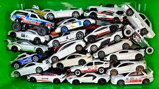 Unboxing White Hot Wheels and Matchbox Toy Cars