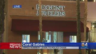 Jewelry Store Roped Off As Police Investigate Armed Robbery Scene That Led To Chase, Shootout