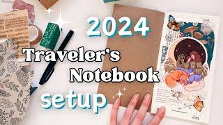 Travelers Notebook Setup 2024 | Weekly horizontal insert  planner set up