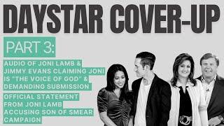 DAYSTAR: Joni Lamb, Jimmy Evans Claim "VOICE OF GOD" Authority and Demand SUBMISSION | Leaked Audio