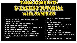 HOW TO USE TASM? |COMPLETE AND EASIEST TUTORIAL WITH SAMPLES