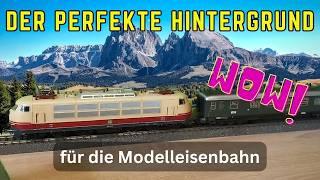  Der perfekte Modellbahn-Hintergrund für 1,50 € (für Foto & Video)