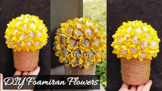 Easy & Cheap to make mini Flowers from Foam Eva || DIY Foam Eva Craft Ideas