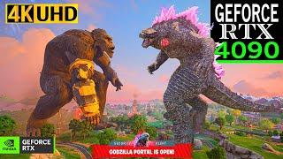 Kong Defeated Godzilla | RTX 4090 4K Max Graphics + Ray Tracing ON | Chapter 6 #fortnite #itemshop