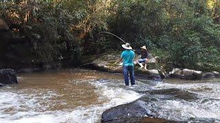 A Pescaria nas cachoeiras do Rio Pinheiro Alto saiu muito peixe!!!