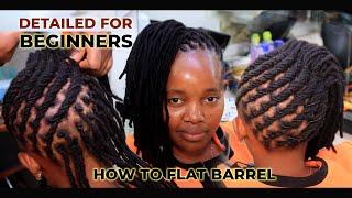 How to Style Flat Barrel Roll Swoop on Dreadlocks