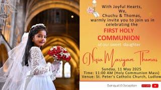 First Holy Communion Celebration | NIZIA MARIAM THOMAS | 11-05-2025 | Ludlow