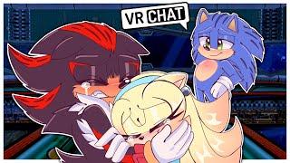 Movie Shadow and Movie Sonic Meet Maria The Hedgehog In VRCHAT!!