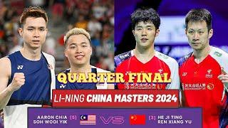 [QF]Aaron Chia-Soh Wooi Yik VS He Ji Ting-Ren Xiang Yu!! |China Masters 2024|