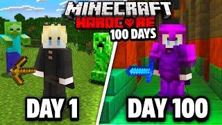 I Survived 100 Days In HARDCORE Minecraft...