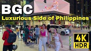  4K | The Best & Busiest Spot in BGC, Metro Manila: Bonifacio High Street | Modern Philippines