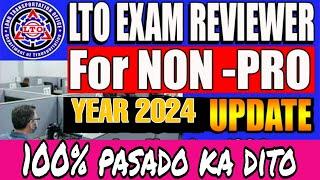 Non professional reviewer for LTO drivers license 2024|tagalog version #ltoexamreviewer