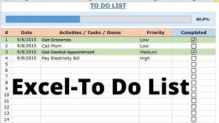 Excel - How To Do List