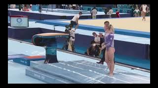 jade carey vault podium training olympics 2021