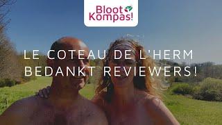 Le Coteau de l'Herm bedankt BlootKompas! reviewers