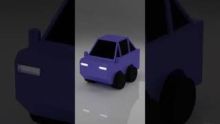 Create a low poly car in blender || timelapse #3d #blender #shorts