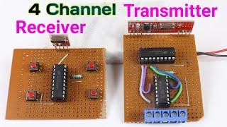 Diy 4 Channel wireless RF Transmitter and Receiver circuit