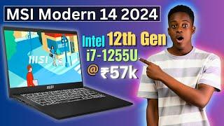 MSI Modern 14 C12MO-1202IN Laptop Review In Hindi | 12th Gen Core i7 + 16GB Ram + IPS Level Panel