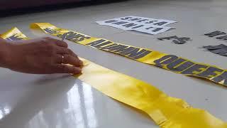 Making Sash out of Plastic Ribbon