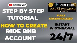 RIDE BNB GUIDE. STEP BY STEP HOW TO CREATE AN ACCOUNT. THIS IS AN ACTUAL PROCESS