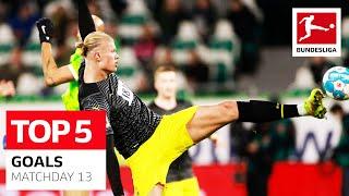 Top 5 Goals • Haaland, Sané & More | Matchday 13 - 2021/22