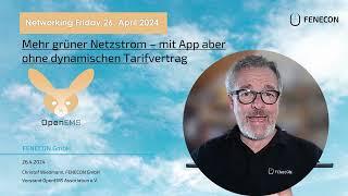 Mehr grüner Netzstrom - mit App aber ohne dynamischen Tarifvertrag - Networking Friday -  FENECON