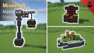 Minecraft: 10+ Medieval Decoration Ideas | Village Decoration Ideas (Tutorial)